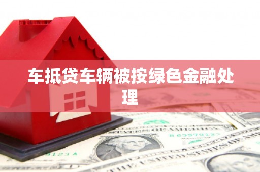 茂南车抵贷车辆被按绿色金融处理