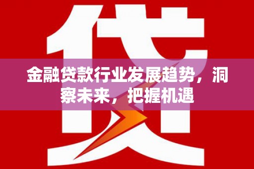 博野金融贷款行业发展趋势，洞察未来，把握机遇