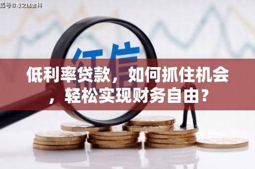 宜昌低利率贷款，如何抓住机会，轻松实现财务自由？