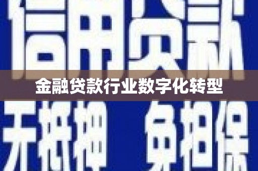 弋阳金融贷款行业数字化转型