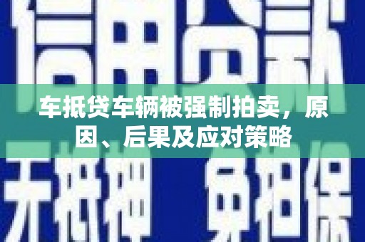 海兴车抵贷车辆被强制拍卖，原因、后果及应对策略