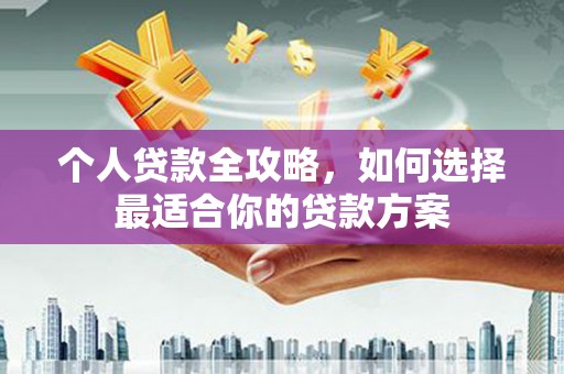定陶个人贷款全攻略，如何选择最适合你的贷款方案