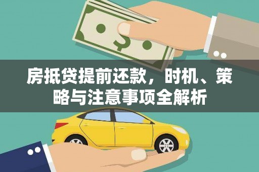 定陶房抵贷提前还款，时机、策略与注意事项全解析
