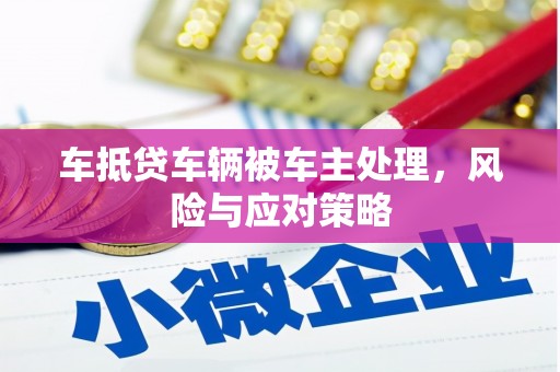泸水车抵贷车辆被车主处理，风险与应对策略