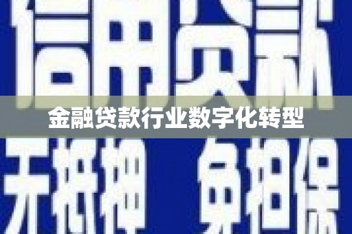 应县金融贷款行业数字化转型