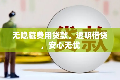 佳县无隐藏费用贷款，透明借贷，安心无忧