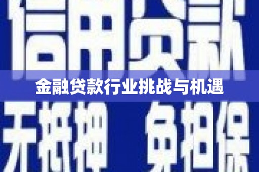 东城金融贷款行业挑战与机遇