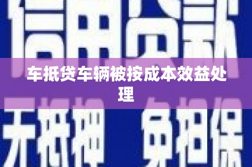 盈江车抵贷车辆被按成本效益处理