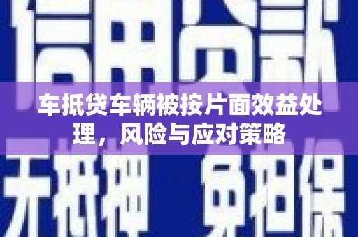 港口车抵贷车辆被按片面效益处理，风险与应对策略