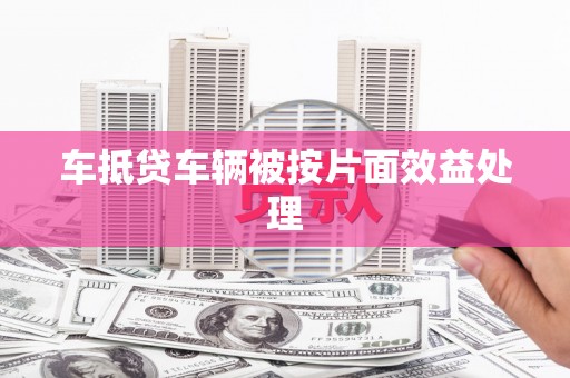 囊谦车抵贷车辆被按片面效益处理