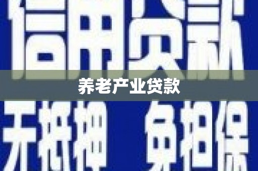 水林养老产业贷款