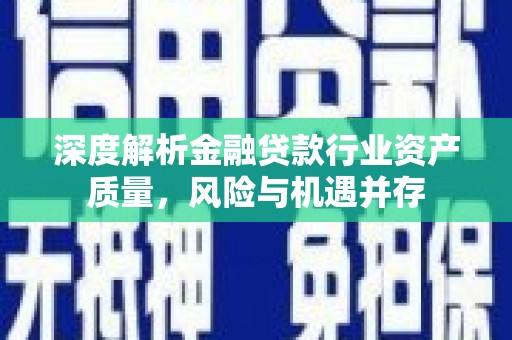 吉木萨尔深度解析金融贷款行业资产质量，风险与机遇并存