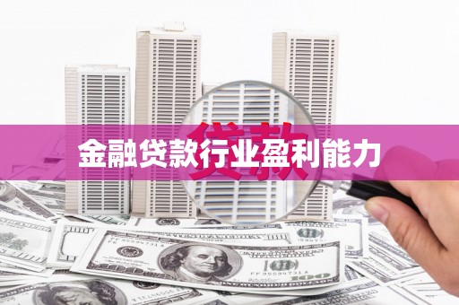 尼玛金融贷款行业盈利能力