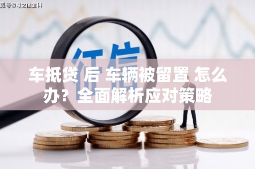 琅琊车抵贷 后 车辆被留置 怎么办？全面解析应对策略