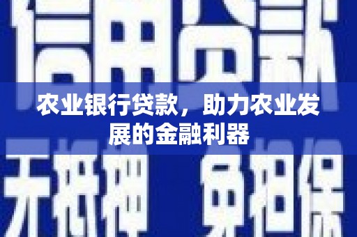 虎门农业银行贷款，助力农业发展的金融利器