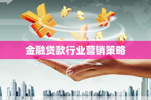 雨花金融贷款行业营销策略