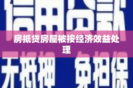 芒市房抵贷房屋被按经济效益处理