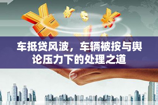 舞阳车抵贷风波，车辆被按与舆论压力下的处理之道
