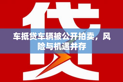 桑植车抵贷车辆被公开拍卖，风险与机遇并存
