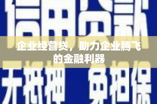 秀洲企业经营贷，助力企业腾飞的金融利器