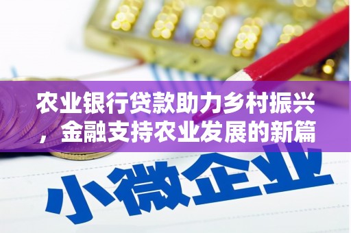 长海农业银行贷款助力乡村振兴，金融支持农业发展的新篇章