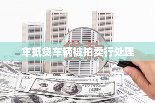 新余车抵贷车辆被拍卖行处理
