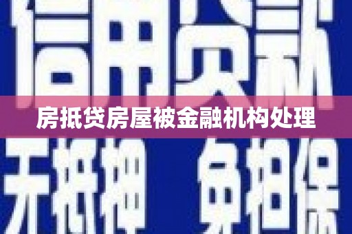 大寮房抵贷房屋被金融机构处理