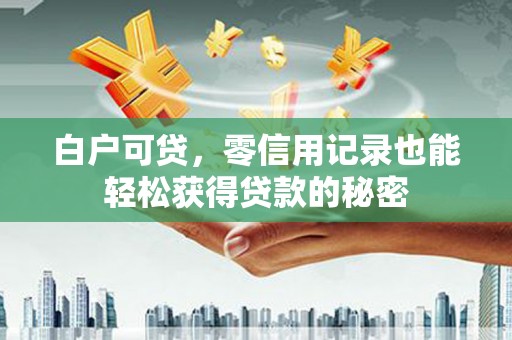 舞阳白户可贷，零信用记录也能轻松获得贷款的秘密