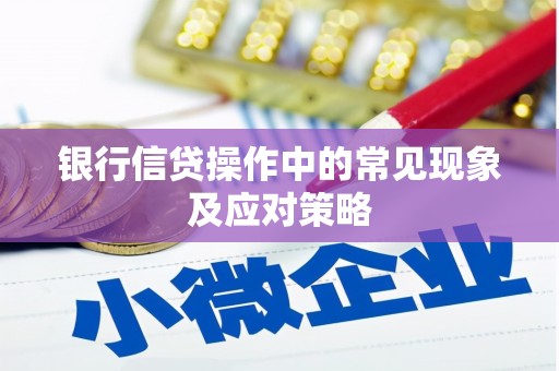 天全银行信贷操作中的常见现象及应对策略