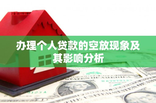 金州办理个人贷款的空放现象及其影响分析