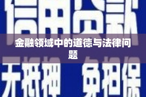 海城金融领域中的道德与法律问题